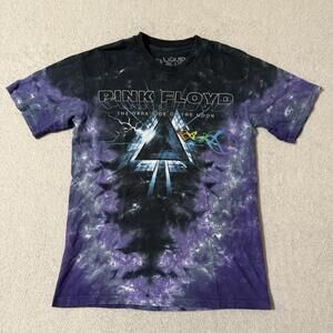 Pink Floyd Dark Side of the Moon Tie Dye T-Shirt Liquid Blue Size M Rock Band